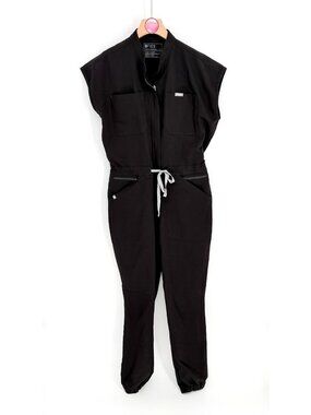 Figs Rafaela Black Scrub Jumpsuit Technical Collection Healthcare Women's Medium